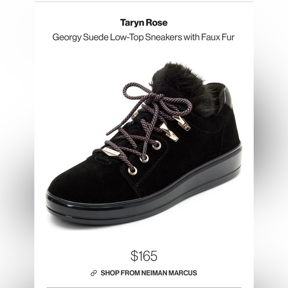 Taryn Rose Georgy Suede and Fur Sneakers - Picture 2 of 12